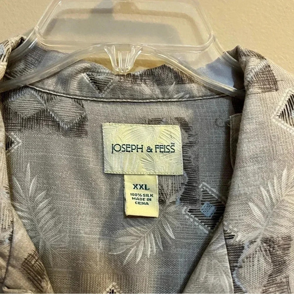 Joseph & Feiss Men's Hawaiian Short Sleeve Silk Shirt Size XXL - Picture 3 of 6